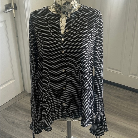 Robert Rodriguez Black and White Star Pattern Open Back Top - Picture 1 of 11